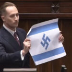 ПОСЛАНИК У ПОЉСКОМ ПАРЛАМЕНТУ ПОКАЗАО ЗАСТАВУ ИЗРАЕЛА СА СВАСТИКОМ
